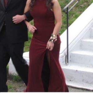 Wine prom dress